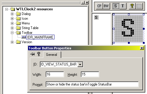  [Toolbar button and help string - 9K] 